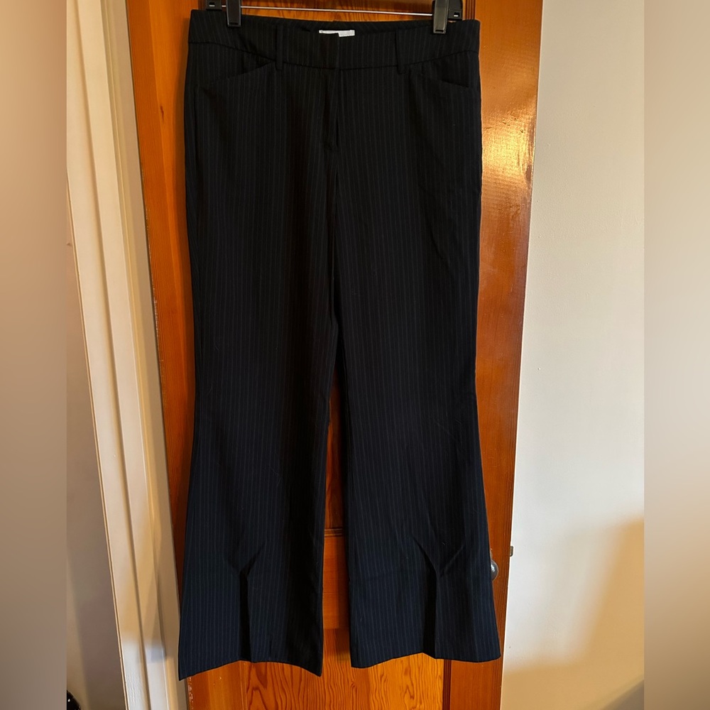 NY & Co Pinstripe Black Dress Pants size 8